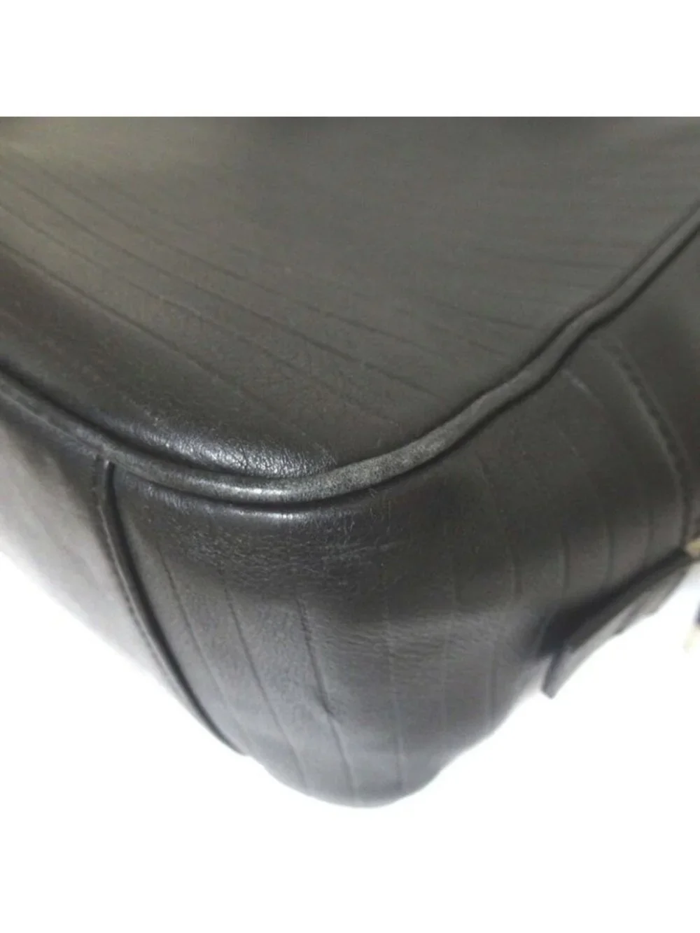 Dior Homme Leather Briefcase Business With PC Pocket Black